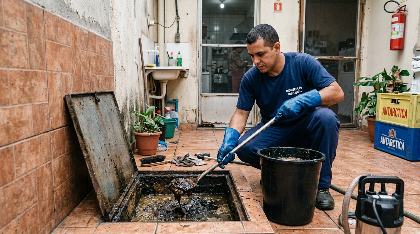 Limpeza de Caixa de Gordura com Equipe em Campinas‑SP