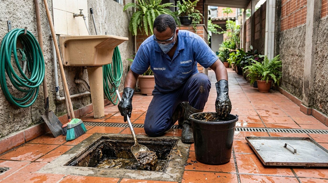 Limpeza de Caixa de Gordura Comercial em Campinas‑SP